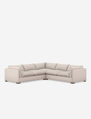 Tyler modern corner sectional sofa in natural