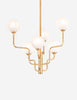 Keller Gold Leaf Chandelier Light