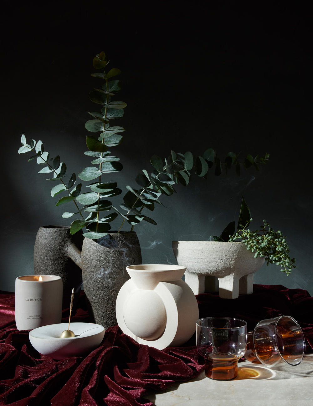 Rhea Sculptural Ceramic Vase by Light + Ladder