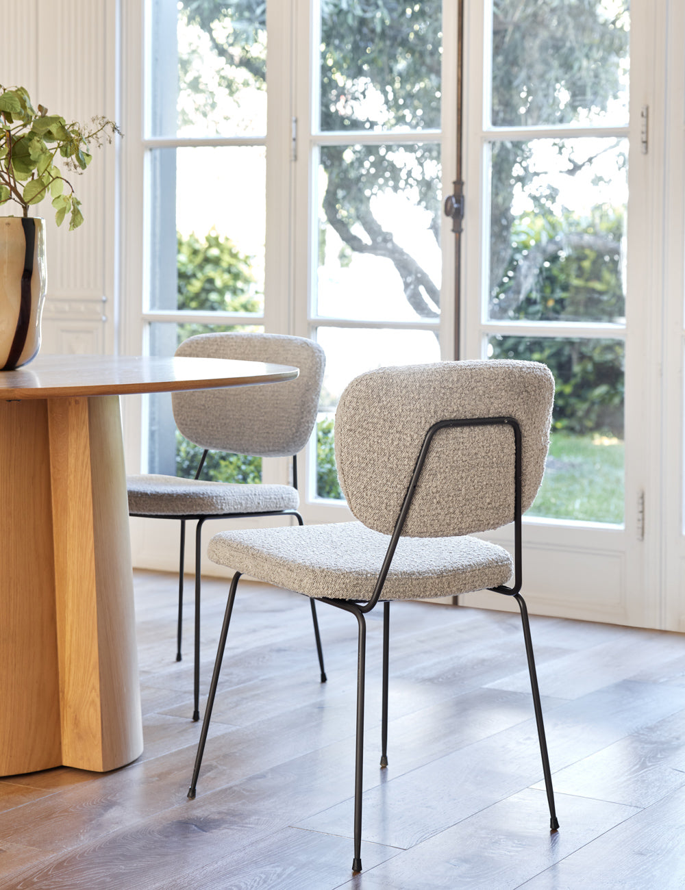 Two dining outlet room chairs