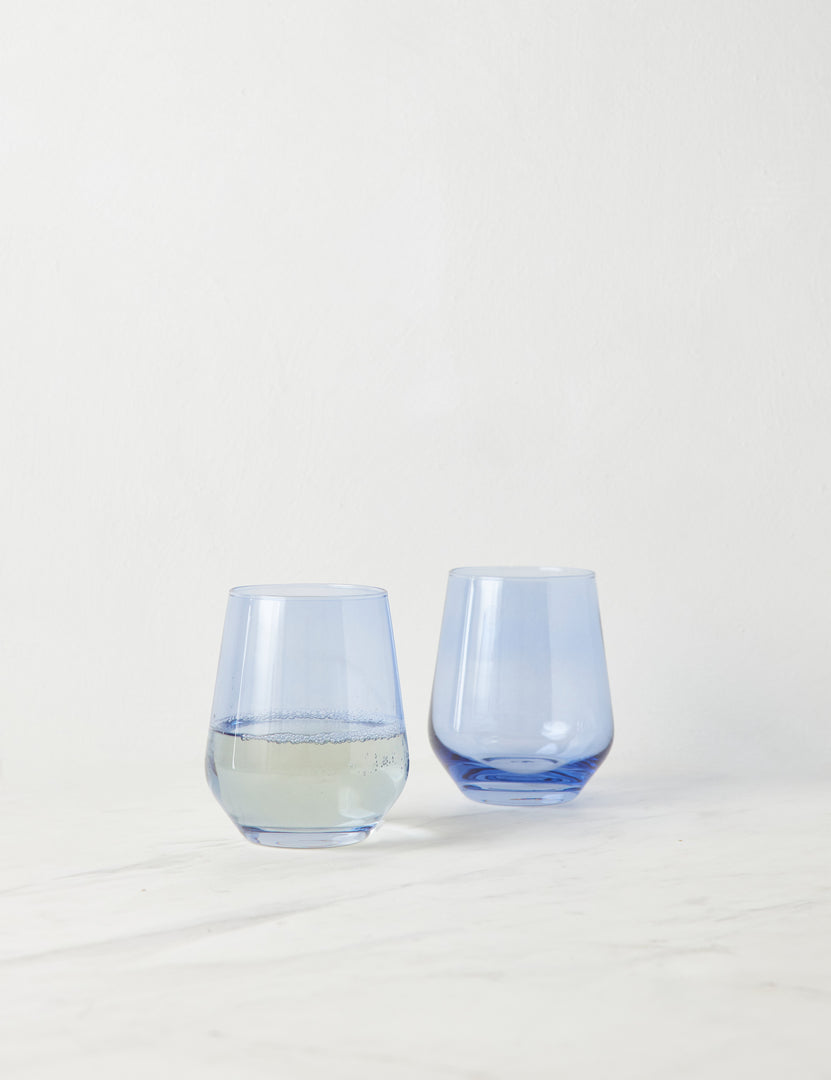Estelle Colored Glass Set of 2 Stemless Wineglasses
