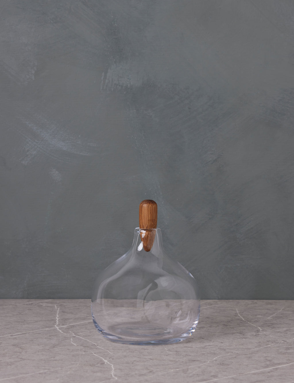 Float Glass + Wood Decanter by LSA International