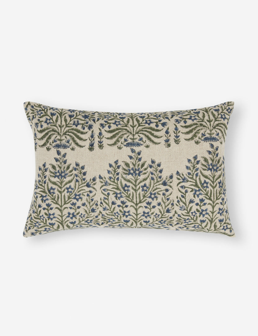 #style::lumbar | Ixora lumbar pillow with ornate floral pattern