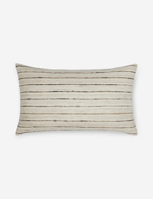 Marit Silk Neutral Striped Throw Pillow