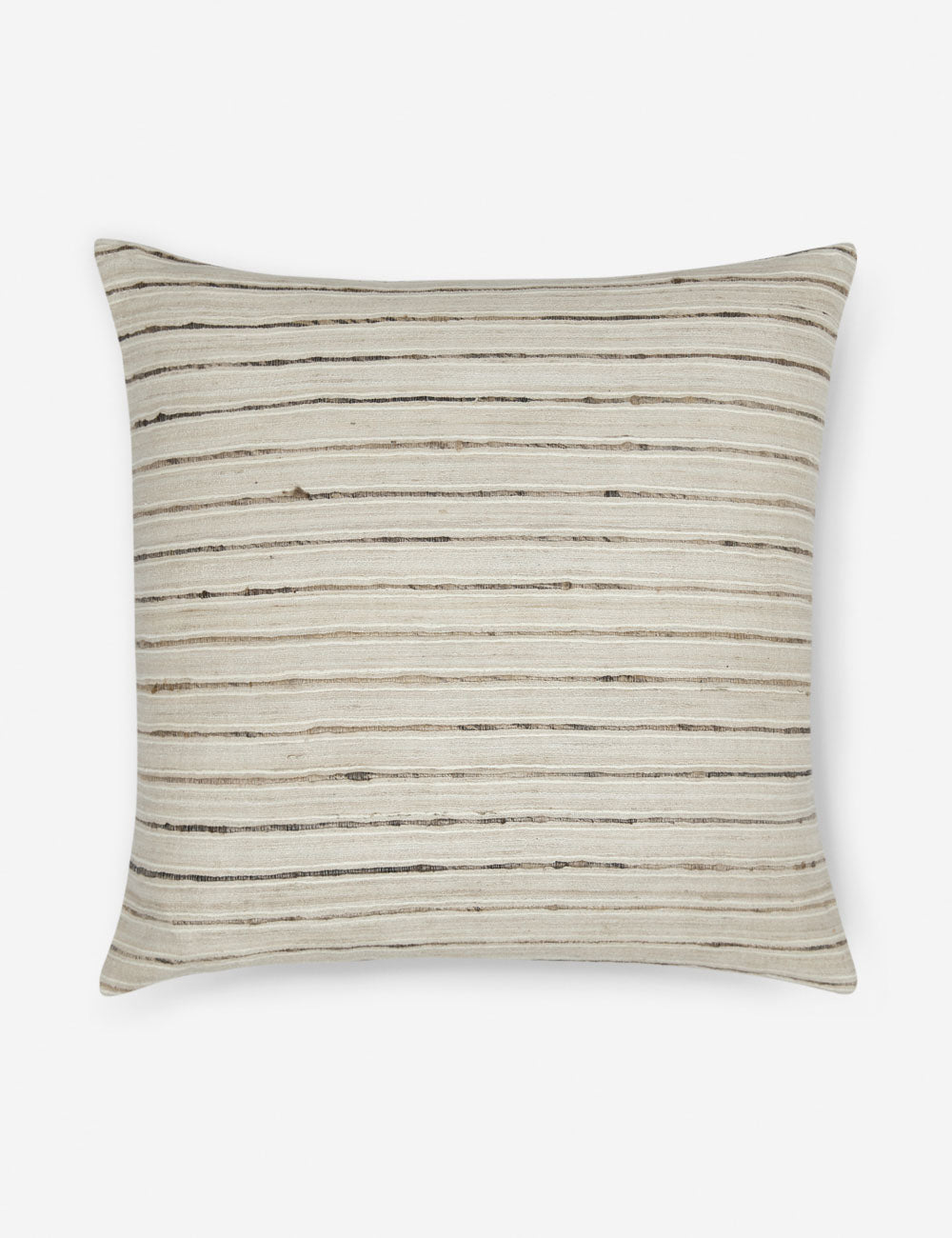 Marit Silk Neutral Striped Throw Pillow