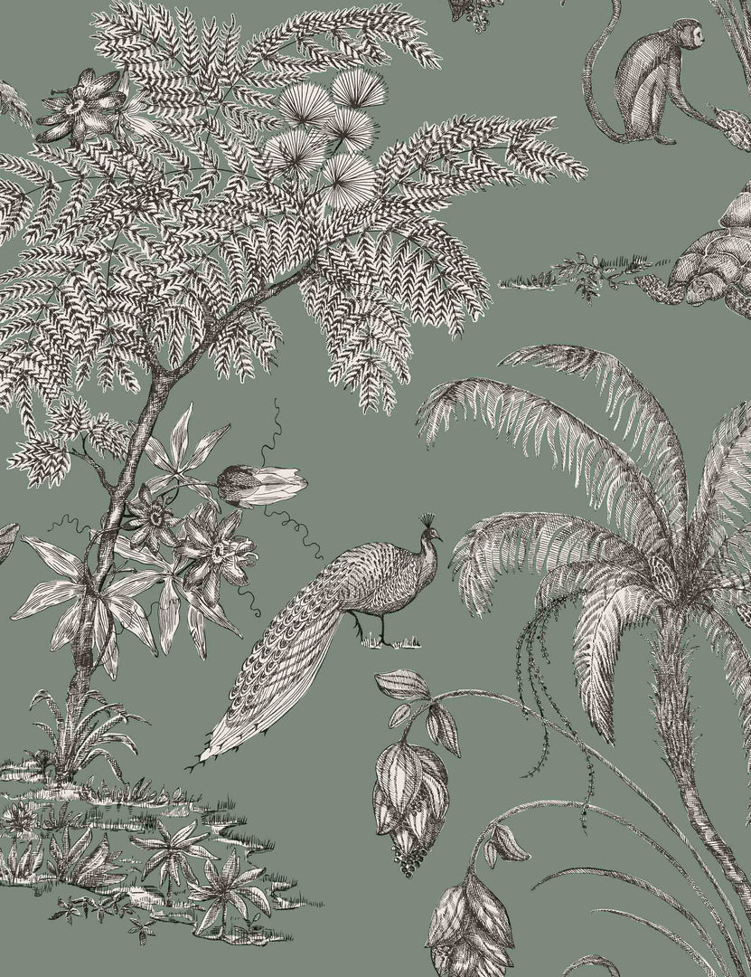 Scalamandre MOA Wallpaper Swatch by Sandberg, Juniper