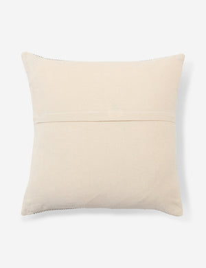 Ivory back of the Narola artisan ivory square throw pillow