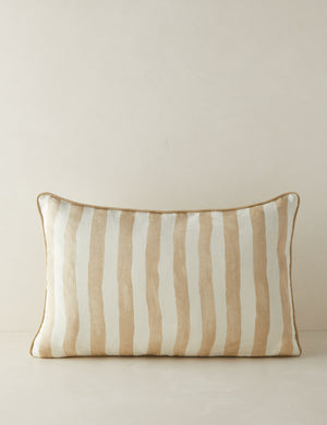 Stripes Pillow, Big Line Throw Pillow, Hand Drawn Linen Pillow