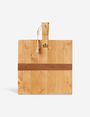 Household kitchen checkerboard solid wood cutting board, ebony/oak