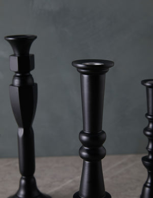 Black Lacquered Candlestick