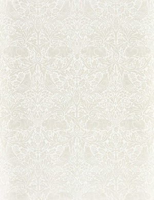 Morris & Co. Pure Brer Rabbit Wallpaper, White Clover Swatch