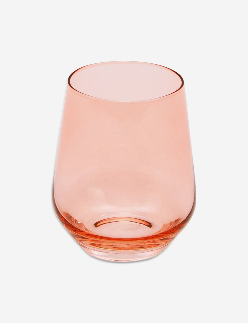 Godinger Meridian Blush Stemless Wine Glasses, Set of 4