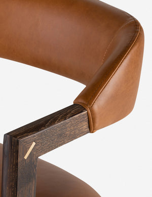 Sandia Leather Bar Stool, Natural