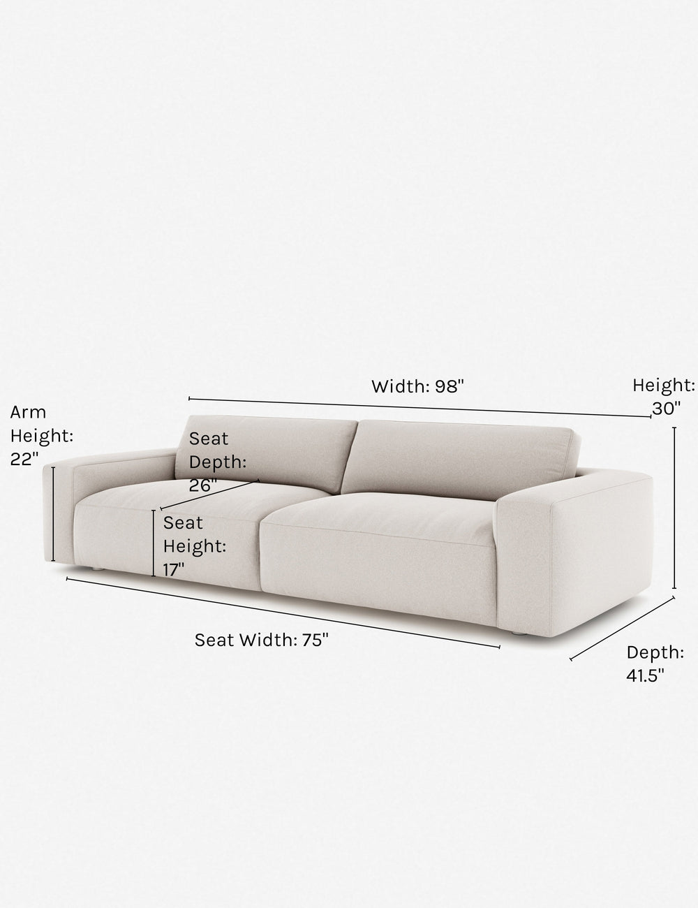 Mackenzie Low Modern Sofa