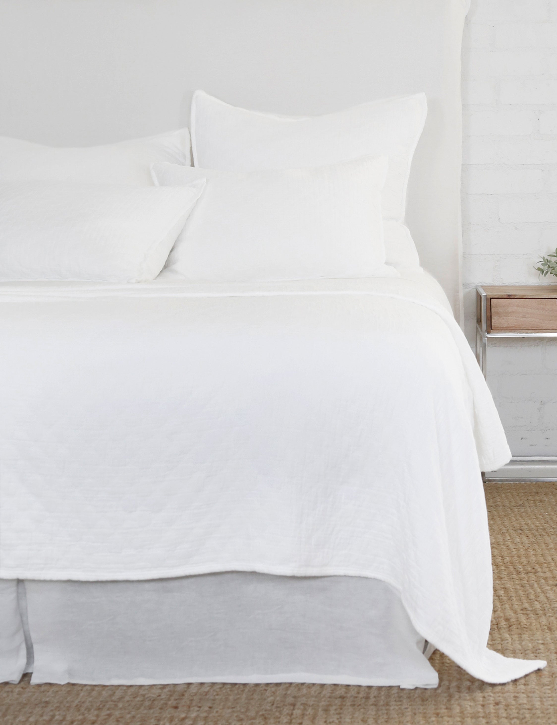 Save 30% • Ojai Cotton Matelassé Coverlet by Pom Pom at Home - White / Twin