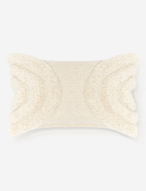 Arches ivory high-low textured plush lumbar pillow by Sarah Sherman Samuel